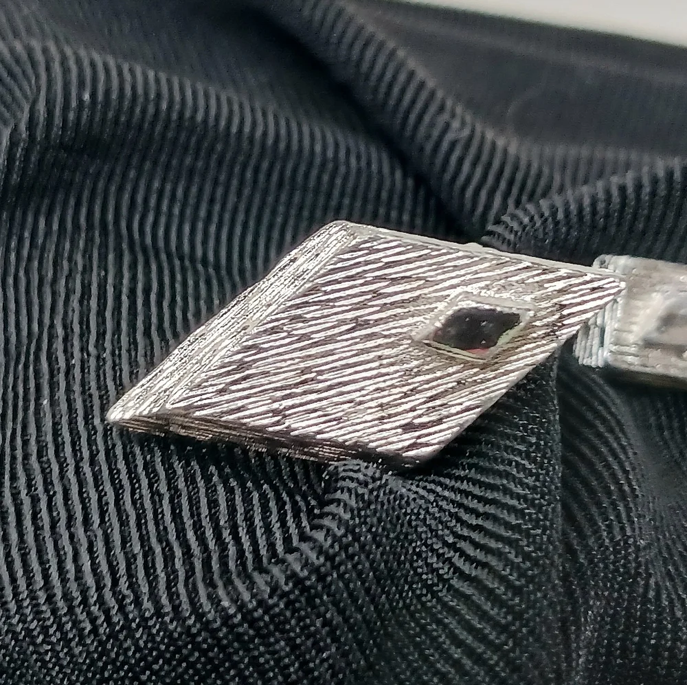 Men Cufflinks Tie Clip Bar Silver